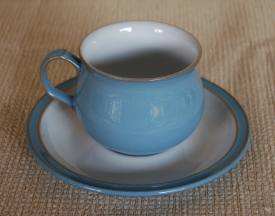 Denby Colonial Blue  Tea Cup and Saucer